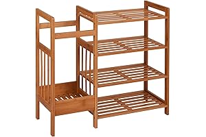 Honey-Can-Do 4-Tier Bamboo Yoga Mat Holder and Storage