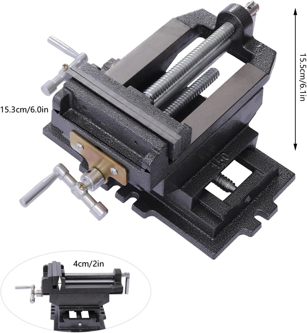Vise Press Milling Clamp Machine Holder Clamping Tool 6" Cross Slide for CNC Milling Machine Press
