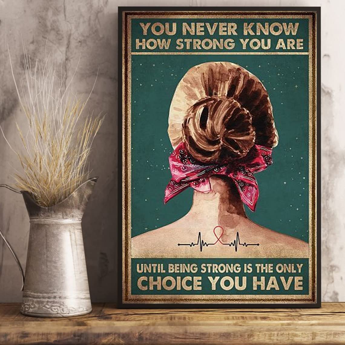 You Never Know How Strong You Are Metal Tin Signs Vintage Storm Girl Poster Signs Aluminum Sign Wall Decor 8x12 Inch Tin Sign For Bar Cafe Home Posters For Room Aesthetic Vintage