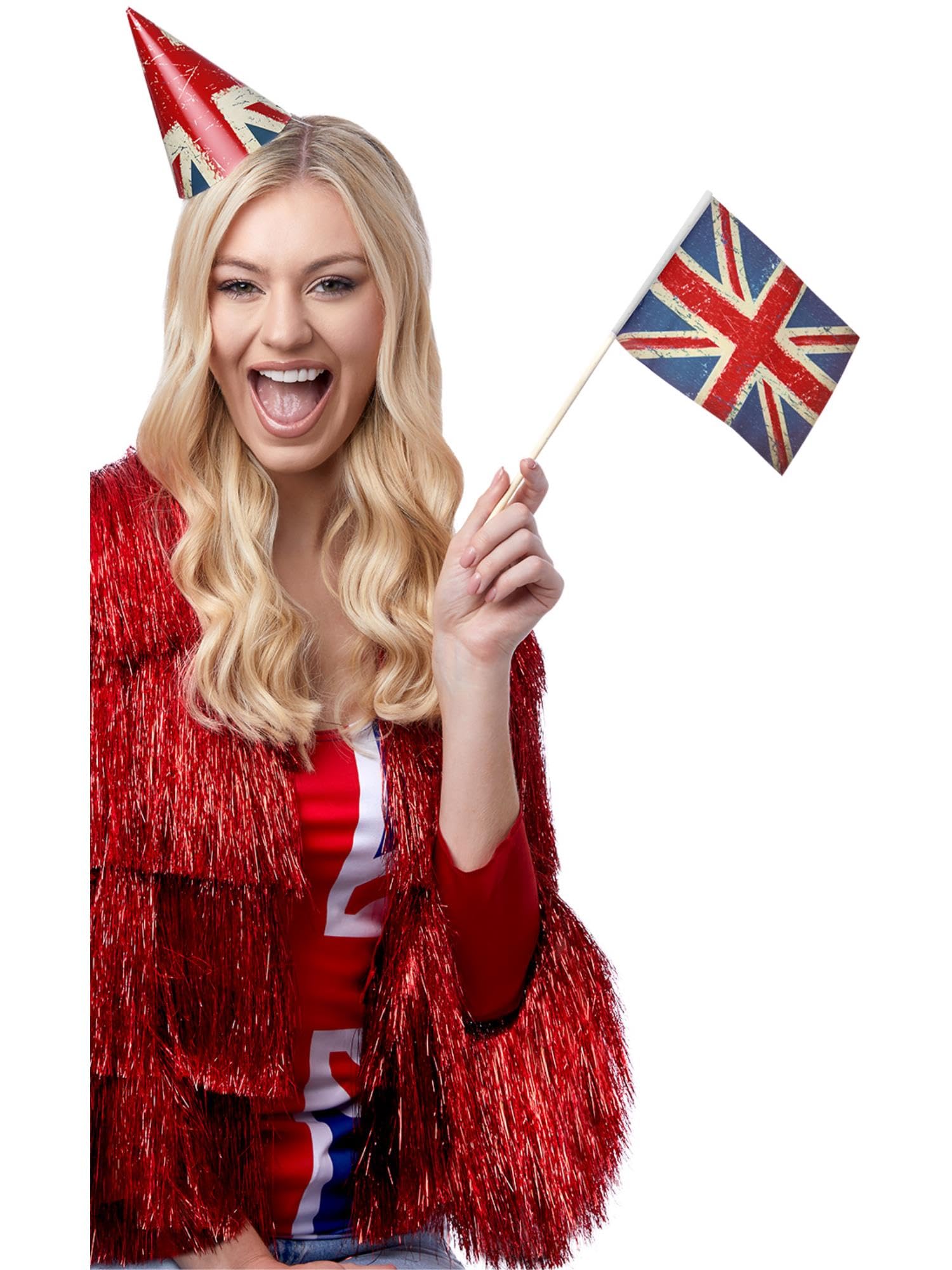 Smiffys Union-Jack-Geschirr im Vintage-Stil