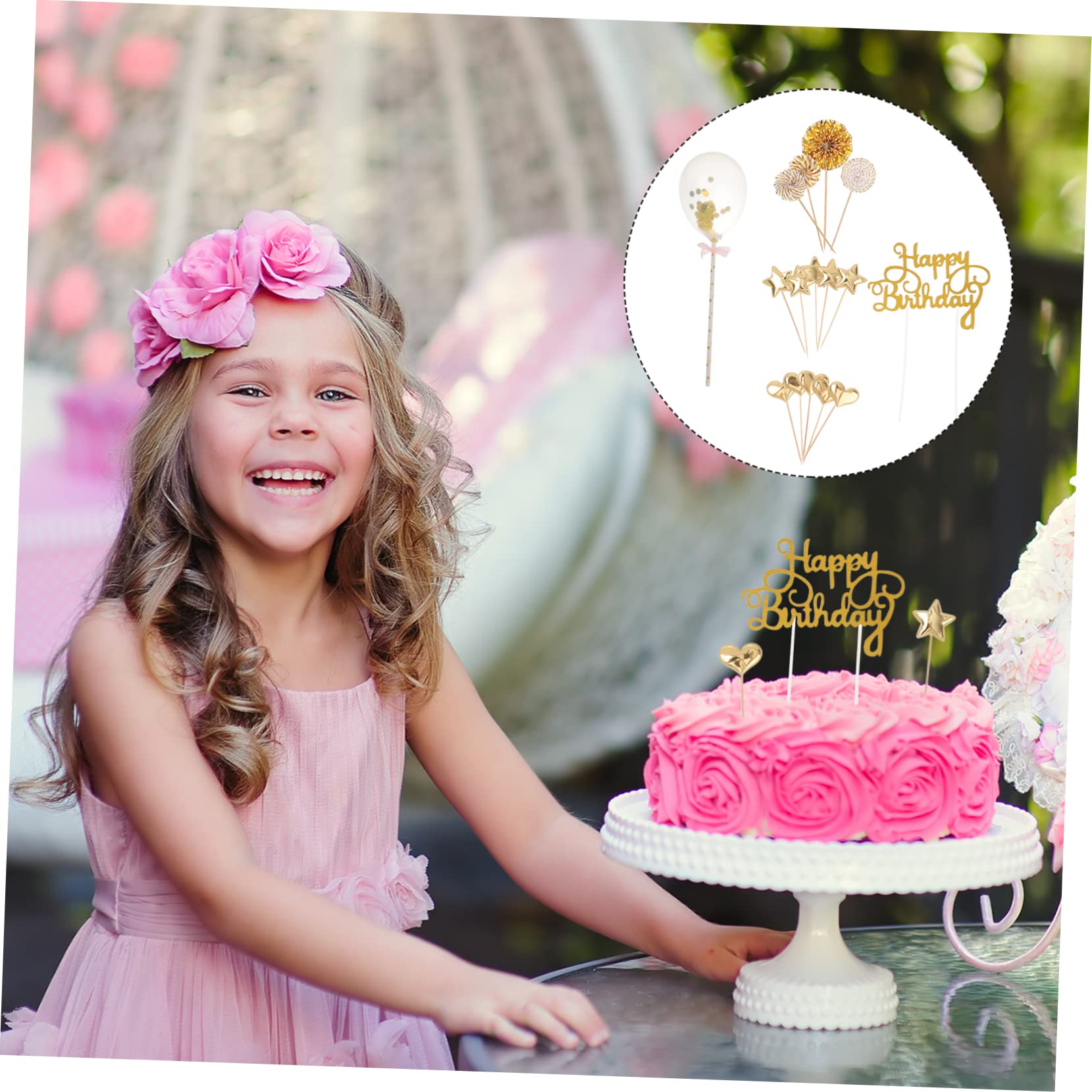 Silars Topper Torta Cuore, 30pz Decorazioni Torta Compleanno Cuore Cake Topper Cuori per la decorazione di torte fai da te, per Compleanno, Baby Shower, Matrimonio (A