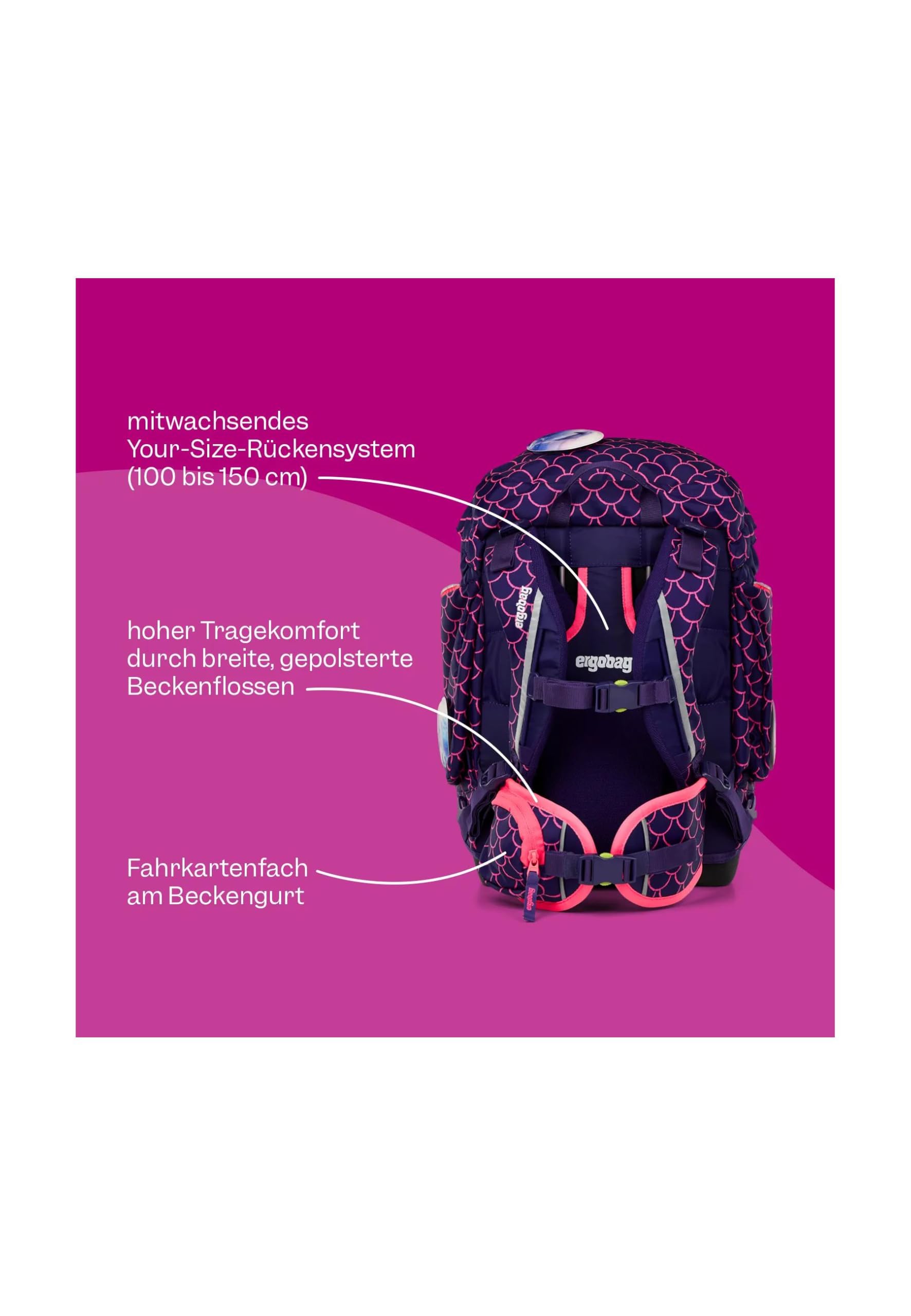 ergobag Schulranzen-Set Pack Set Bundle VerfolgBärjagd - Dunkelblau