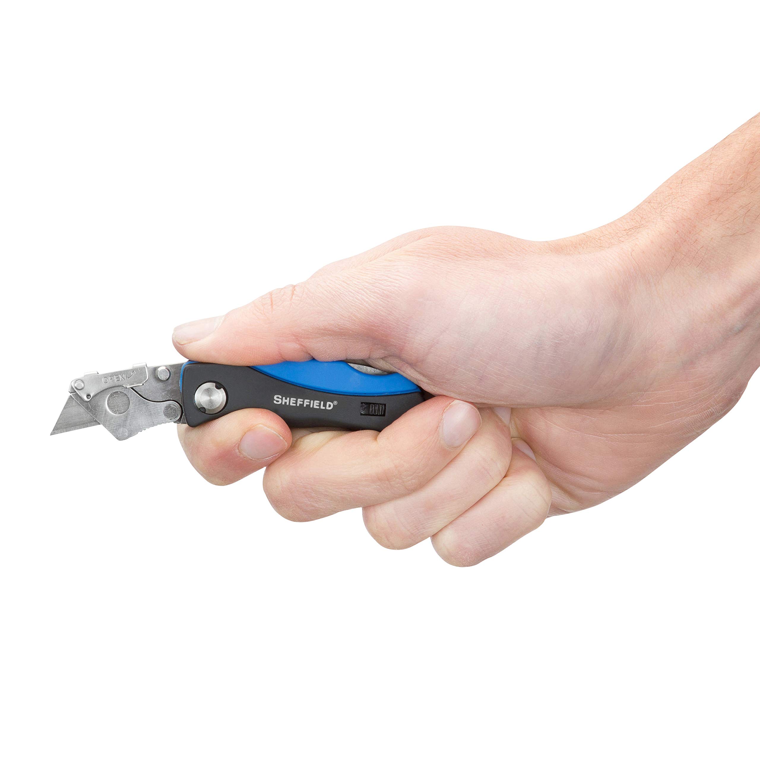 Sheffield 12125 Mini Quick Change Folding Utility Knife, Comes with 6