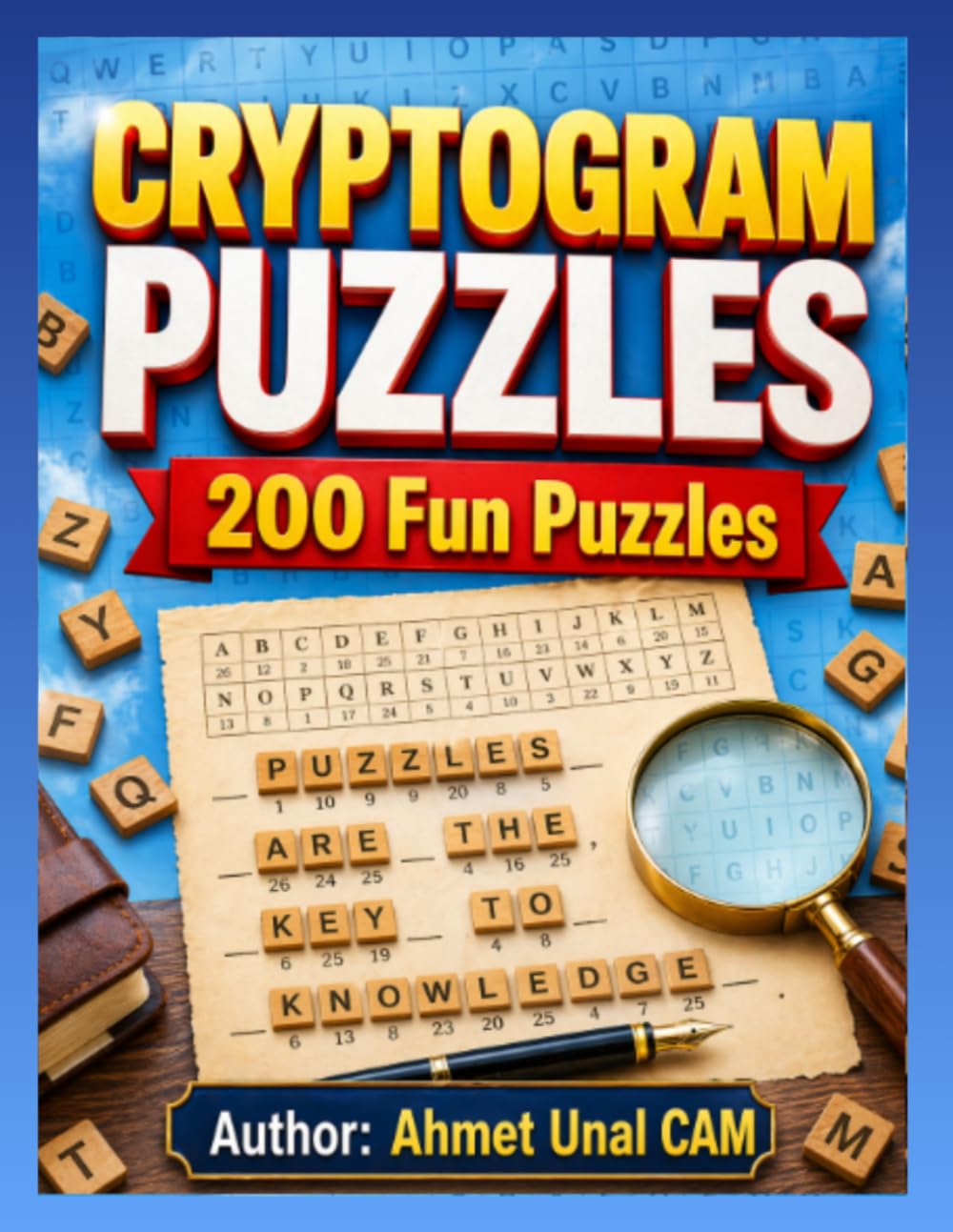 Cryptogram Puzzle Book: 200 Easy Mixed Challenges: Brain-Boosting Logic Games for Beginners – Large Print Edition