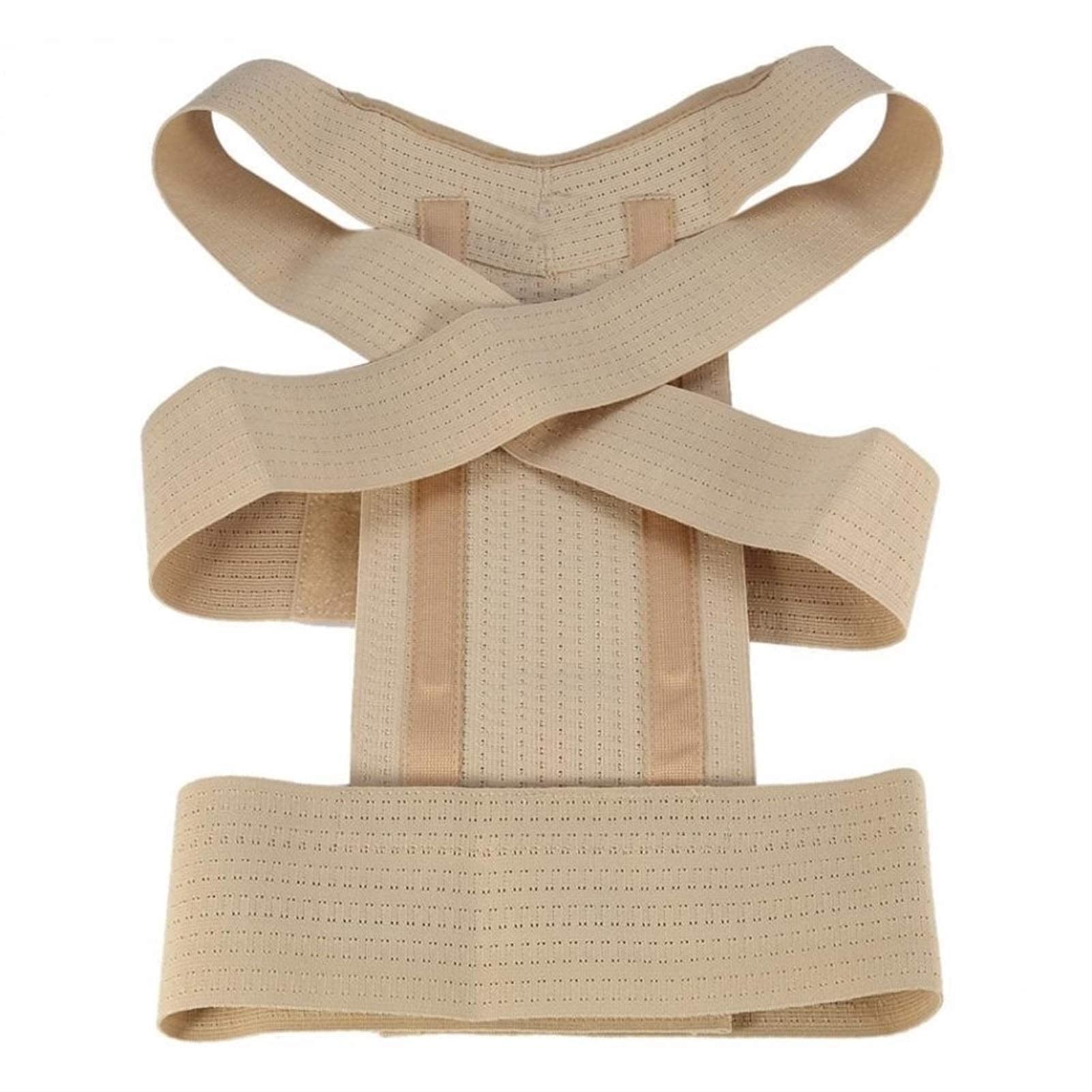 Bretelle per la schiena Correttore di postura Brace Cintura di sostegno per la colonna vertebrale Donna Uomo Spalla lombare Corsetto posteriore Cintura ortopedica per la correzione della postura ( )
