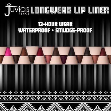 Juvia's Place Long Wear Lip Pencil Kola Waterproof & Kiss-proof, Long Lasting Lip Liner, Smooth Makeup Application - Soft Matte Finish Base for Lipstick - 13 Hours of Wear for Everyday Use