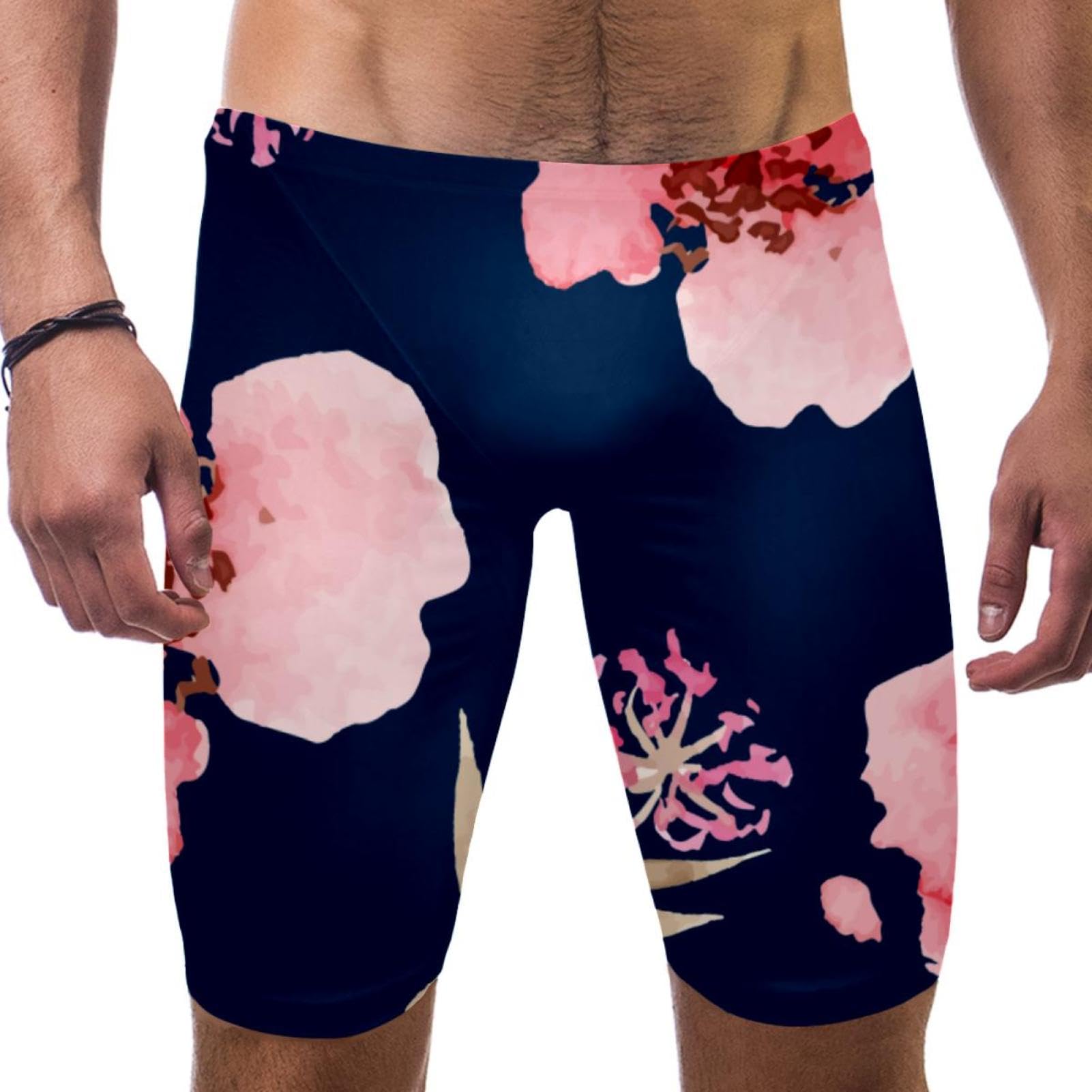 Bañador largo de carreras de hombre cómodo y resistente al cloro 6
