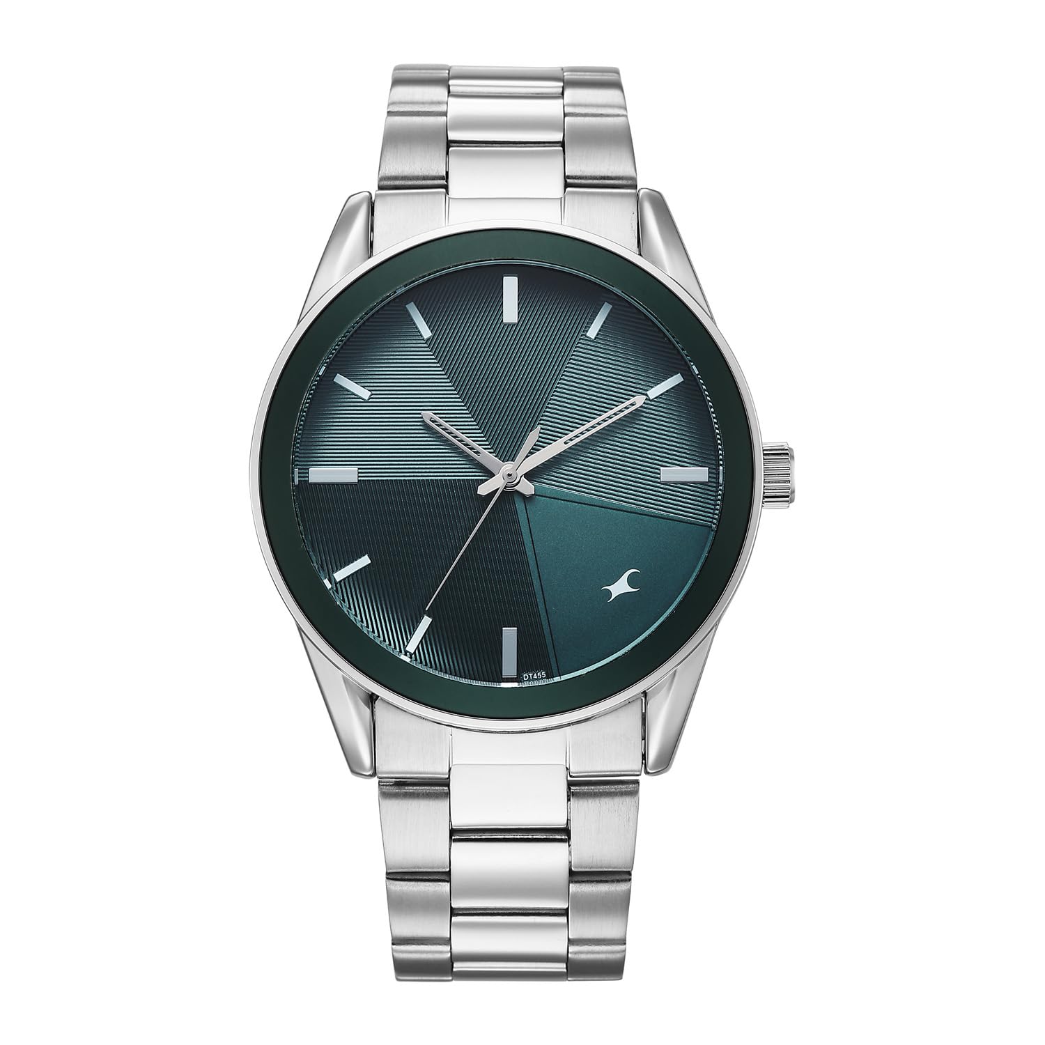 Fastrack Stunners XI with Quartz Analog Teal Dial Silver Stainless Steel Strap Watch for Men - 38215KM01-image-0