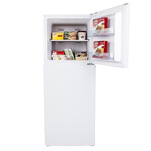 Avanti 7.0 cu.ft. Apartment Size Refridgerator, Compact Fridge with Top Freezer with Temperature Control and Adjustable Shelves and Crisper Drawer, 7.0 cu.ft., White