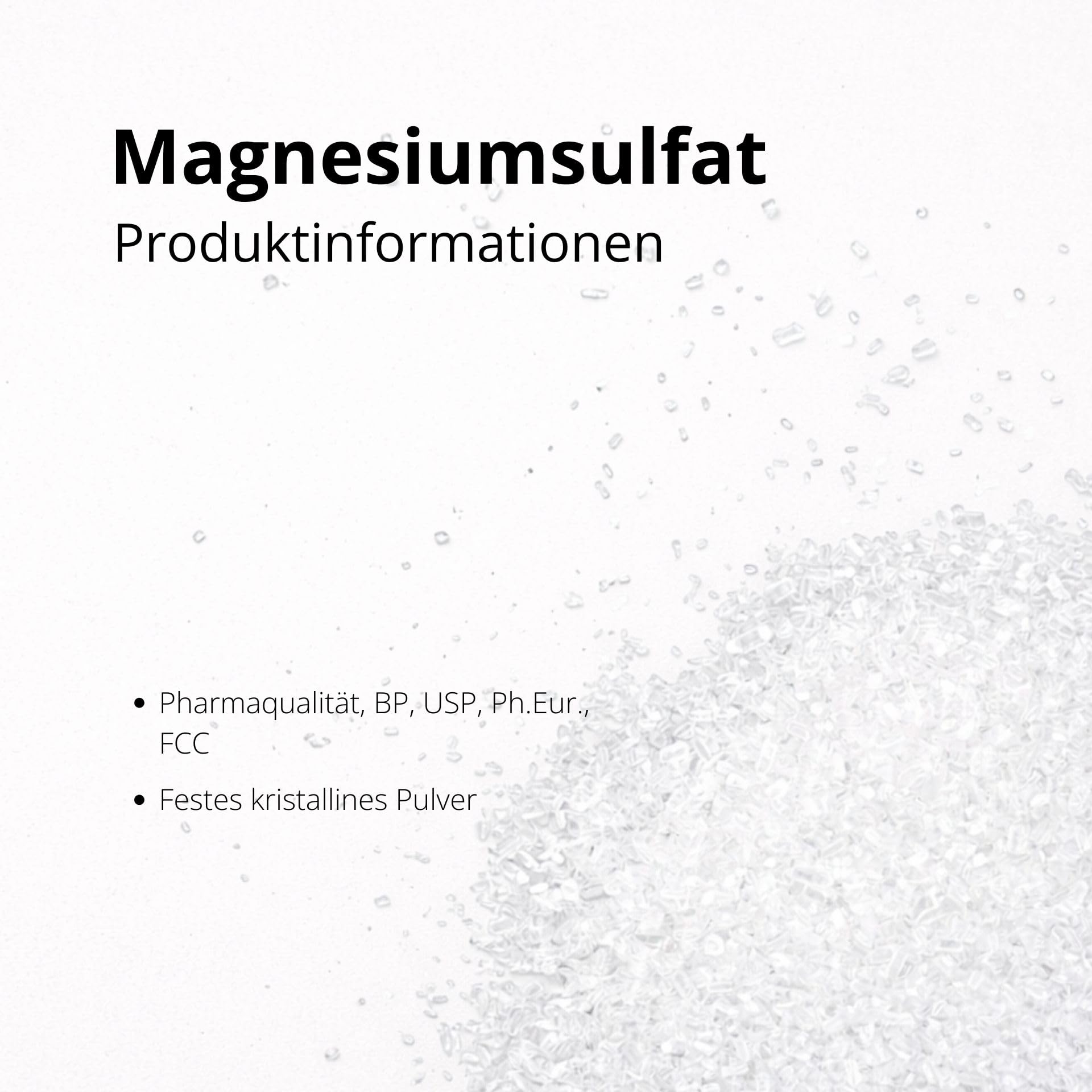DIACLEANSHOP Bittersalz Magnesiumsulfat Heptahydrat 5kg Pharmaqualität | Ideal für Magnesiumbad Fußbad Floating Pflanzen Rasendünger