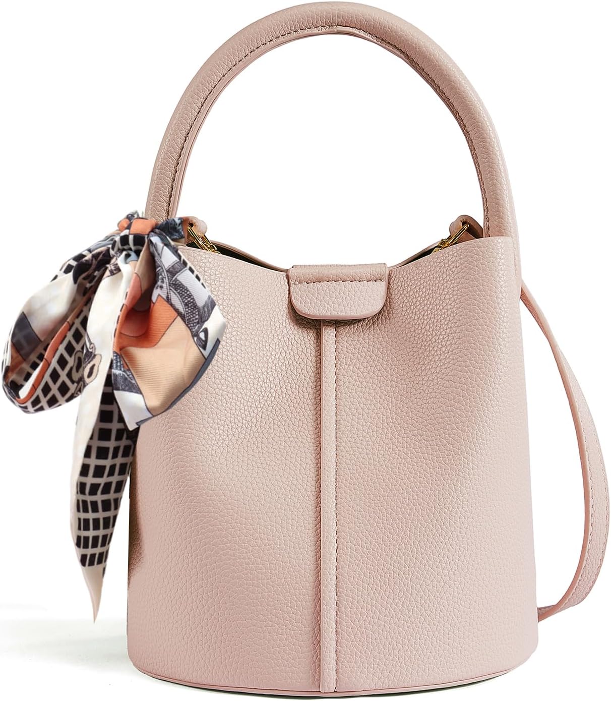 Bucket Bags for Women,Mini Crossbody Bag with Removable Shoulder Straps,Vegan Leather Handbags,Cartera de Mujer