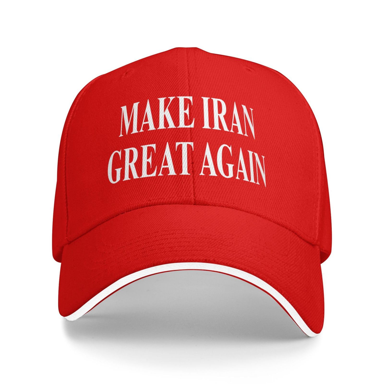 KWQDOZF Make Iran Great Again Hats Baseball Cap Red
