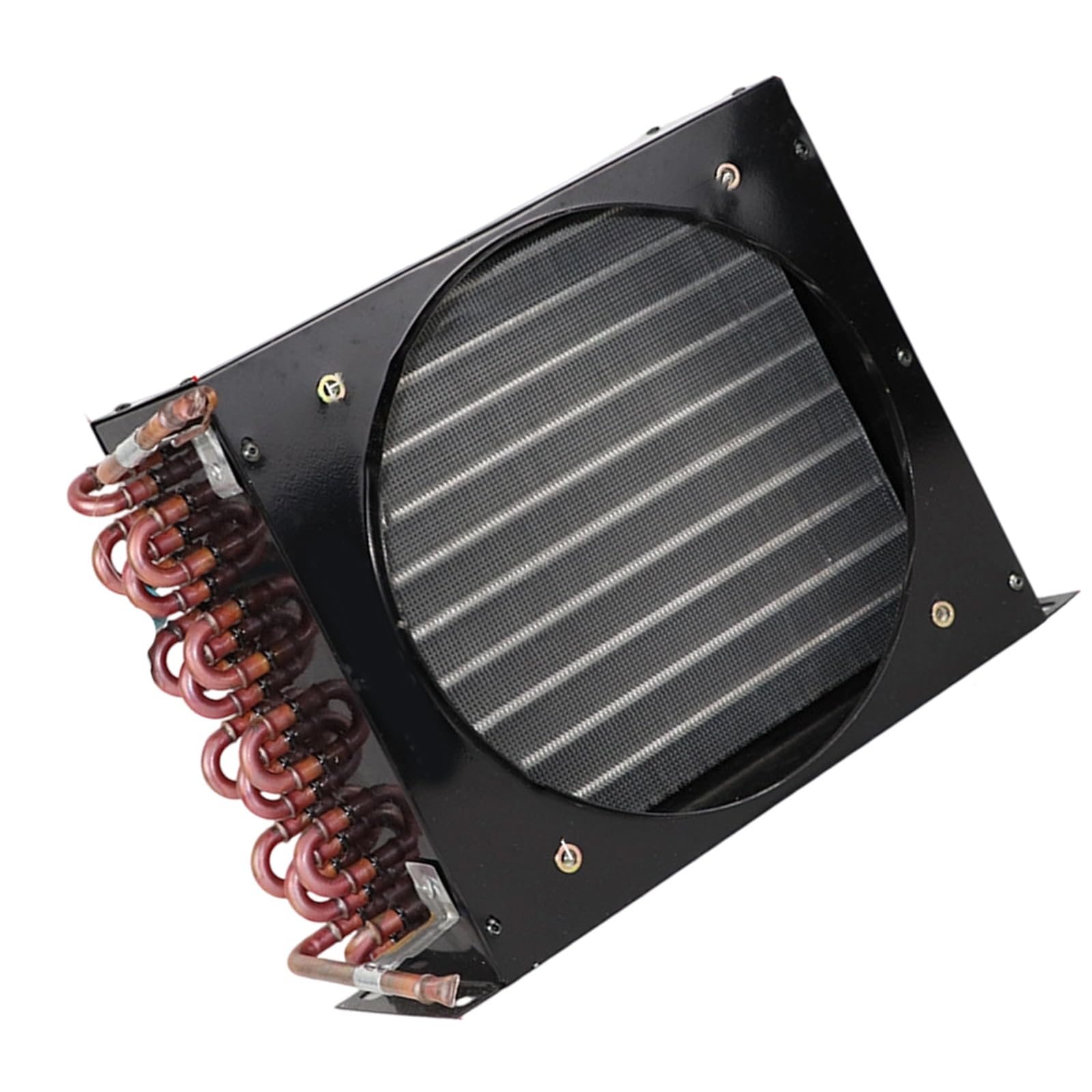 Elnwnnkc Refrigerator Condenser Radiator Easy Installation Cooling Air Cooled Radiator Heat Exchanger for Industrial Equipment Refrigerator Condenser Coil Fan