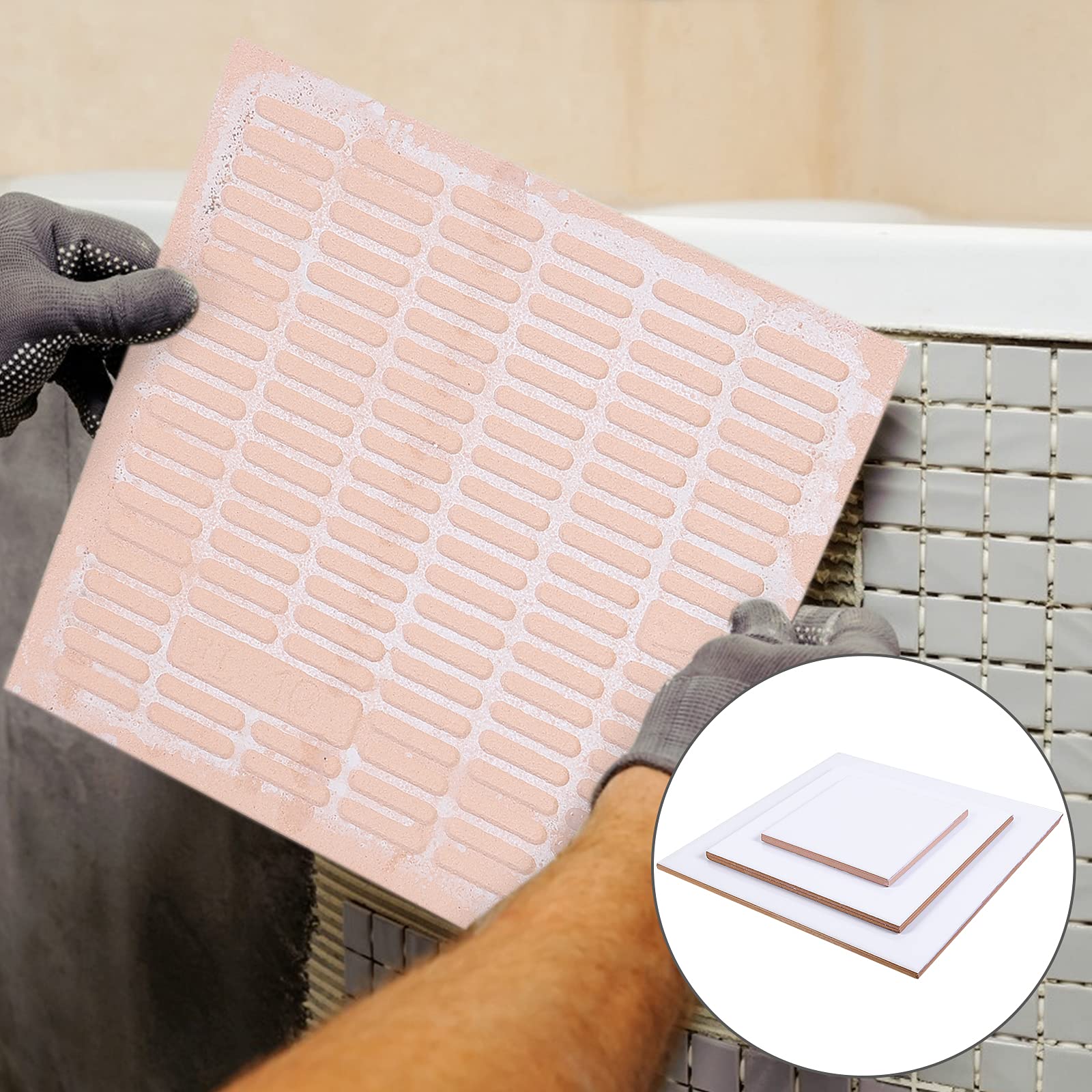 Operitacx Kit per Ceramica 10 Pezzi Piastrelle Bianche in Ceramica per Trasferimento Termico, Materiali per Stampa DIY, Adatte per Decorazioni Interne ed Esterne