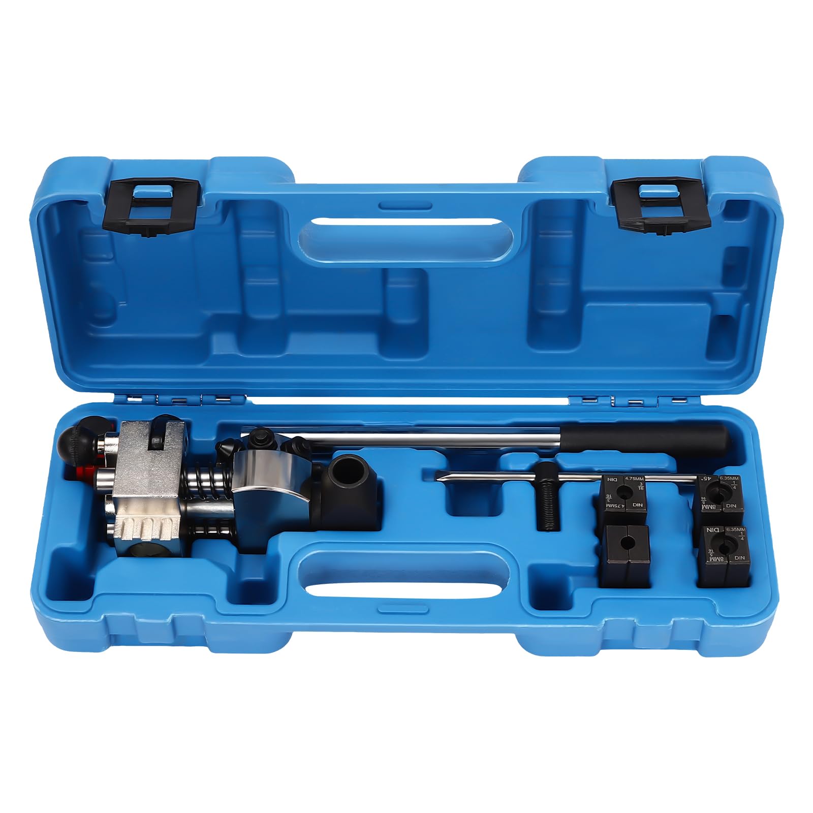Herramienta de abocardado Manual, Dispositivo de abocardado de línea de Freno con 4 Troqueles 5/16", 3/8", 3/16", 1/4", Dispositivo de abocardado de línea de Freno