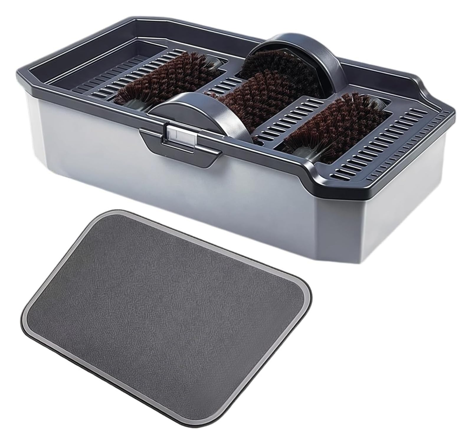 Avec 3 Brosses À Récurer Et 1 Tapis De Séchage Absorbant Semelle De