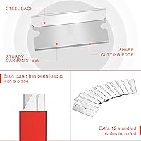 Vista 3 de WORKPRO 12-Pack Box Cutter Retractable - Utility Knife with Single Edge Razor Blade - Razor Knife Box Opener Cardboard Cutter with Metal Sheathes