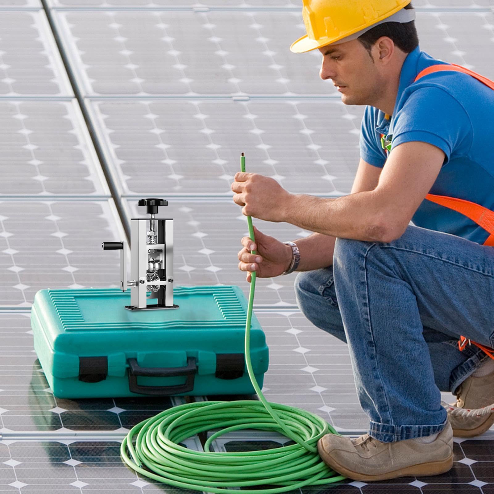 Pelacables eléctrico,Máquina pelacables automática, Máquina peladora de | cables manual/eléctrica, Pelacables de 1-25 mm con manivela o taladro accionado para hombres y mujeres profesionales