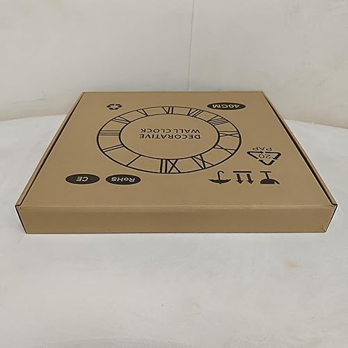 Miniatura 12 de Reloj de pared grande  16 pulgadas reloj de pared de metal silencioso sin tictac, negro, estilo moderno vintage, funciona con pilas, ideal para sala