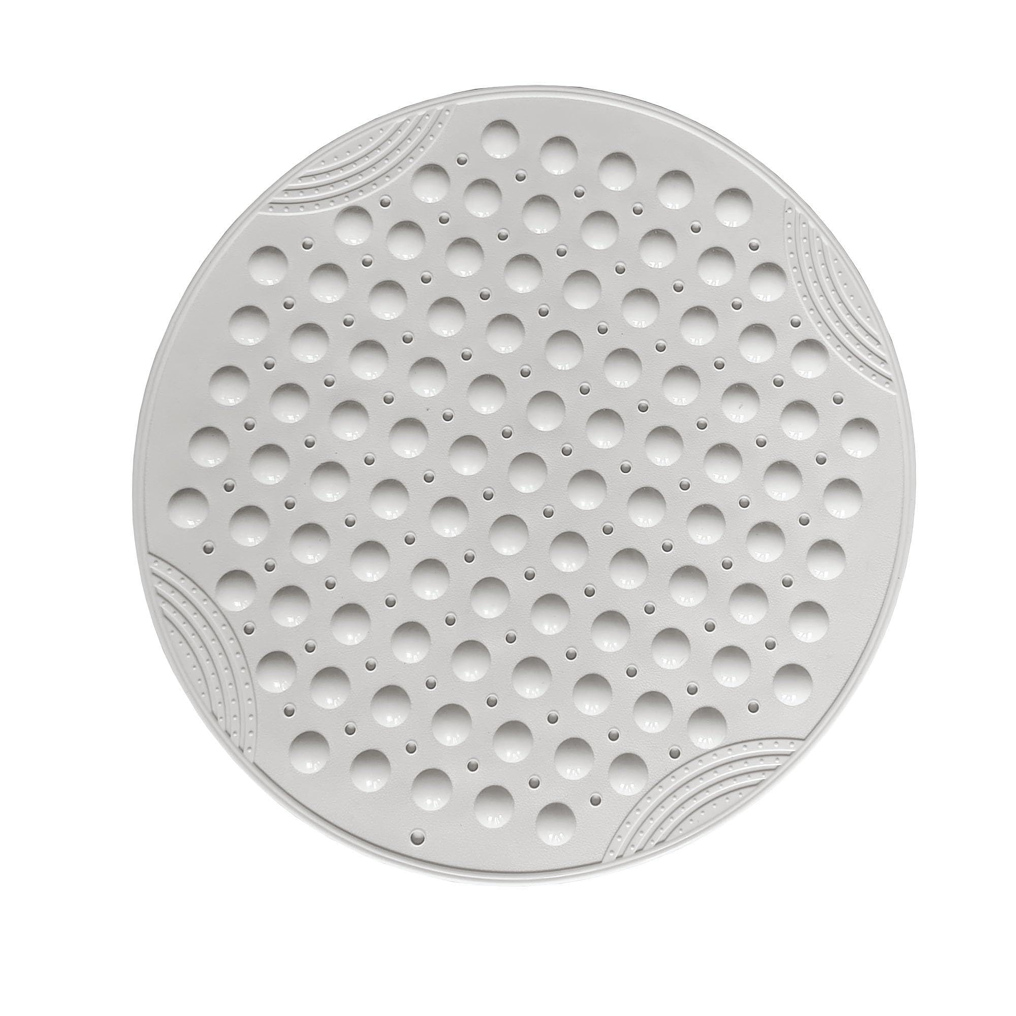 VSUSN 55cm Round Shower Mat with Suction Cups Anti-Slip Round Bathtub Mat Inside or Outside Showers Machine Washable