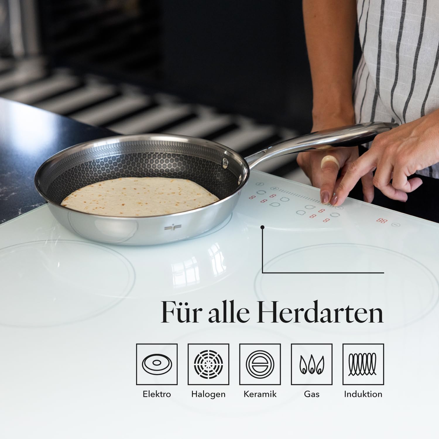 Florina Bratpfanne aus Edelstahl ARISTO – Bild 3