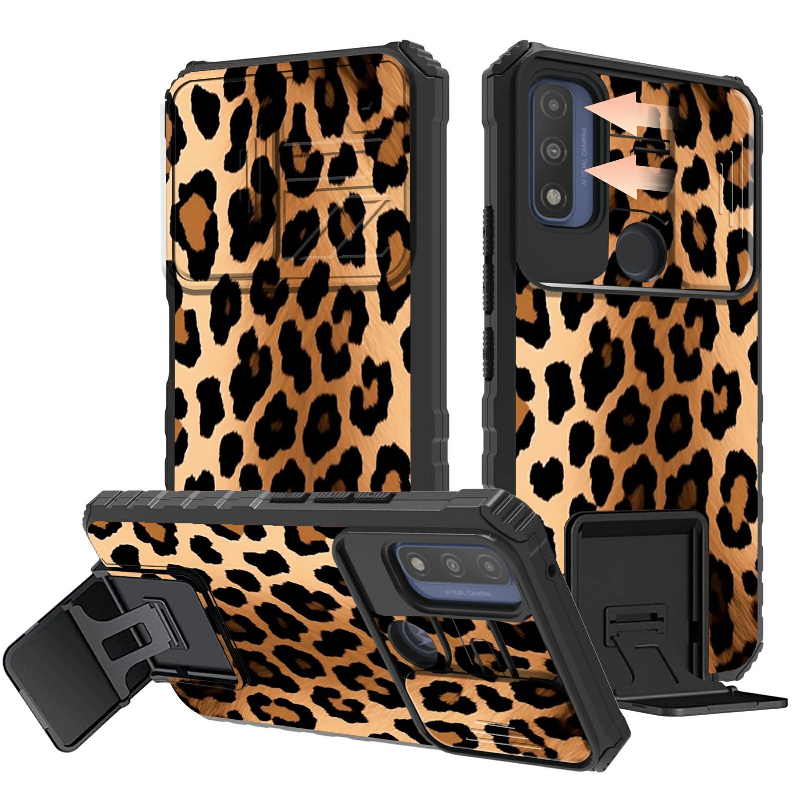 Funda Moto G Power 2022 / G Pure - Con Tapa Deslizante Cámara Y Soporte, Doble Capa Protectora