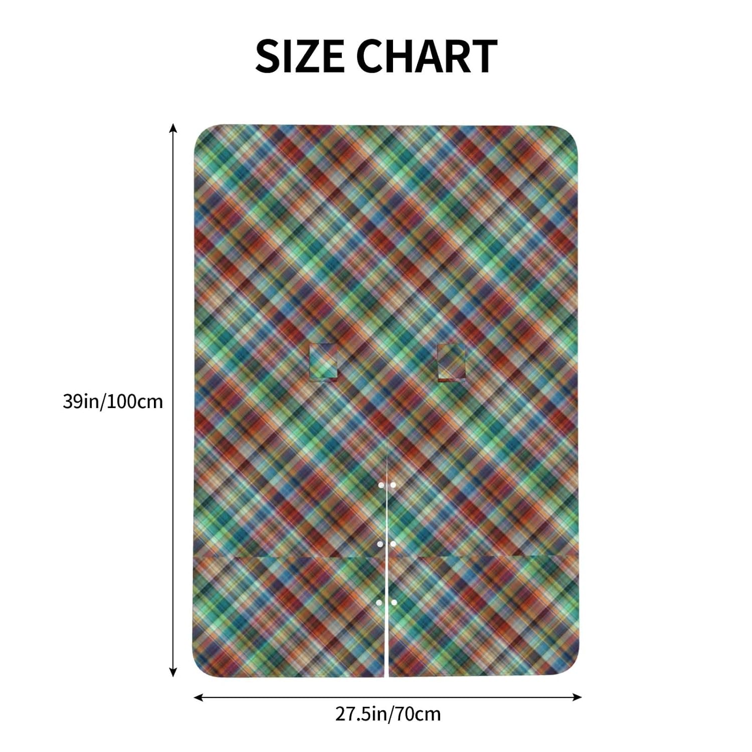 Colorful Madras Plaid Stripe Pattern Baby Car Seat Cover & Breastfeeding Nursing Cover - Breathable Stretch Fabric Multi-Use Nursing Cover for Breastfeeding