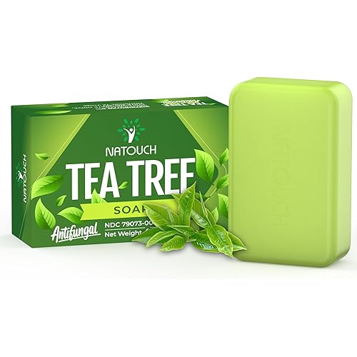 Antifungal Antibacterial Soap Bar, Tea Tree Bar Soap Skin Fungus Treatment for Face & Body Acne, Athlete’s Foot, Jock Itch, Ringworm, Foot Soap for Men & Women, 4 oz(Pack of 1)