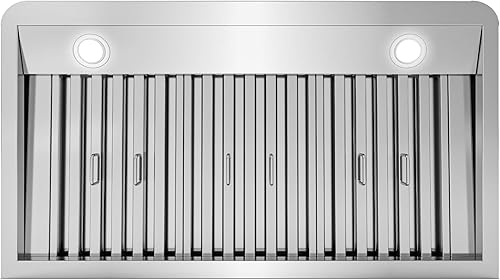 Miniatura 7 de COSMO COS-QS90 Campana extractora debajo del gabinete con 500 CFM, filtros permanentes, luces LED, convertible de conductos a sin conductos (kit no