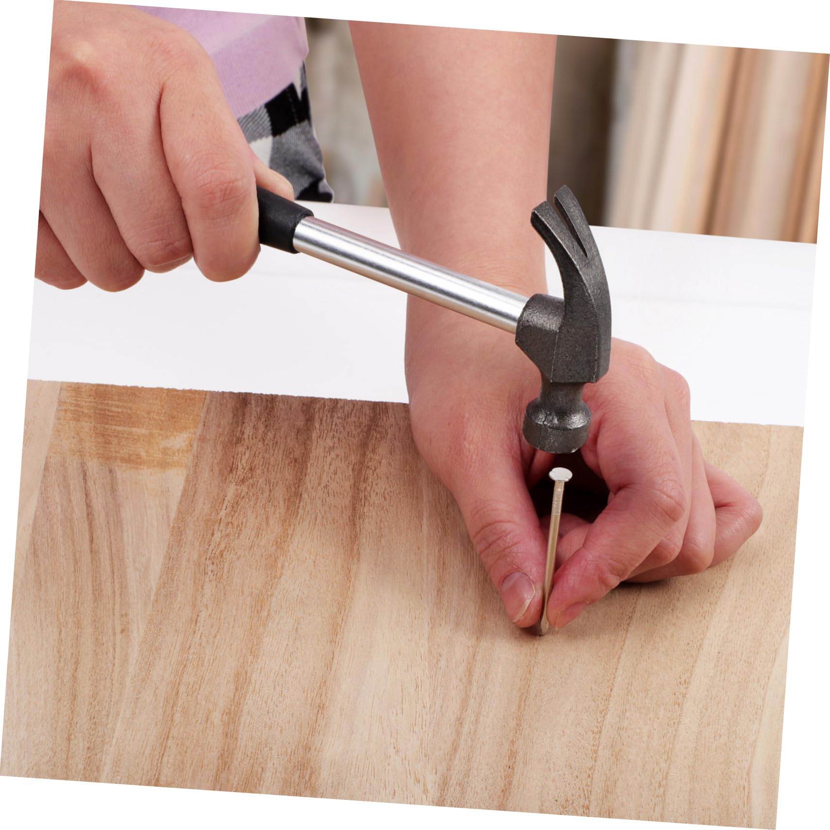Mini Martillo de Garra Negro 5 Piezas de Plástico y Hierro | Juego de Herramientas de Precisión, Tubo de Acero, Formato Compacto, Uso Doméstico y Reparación