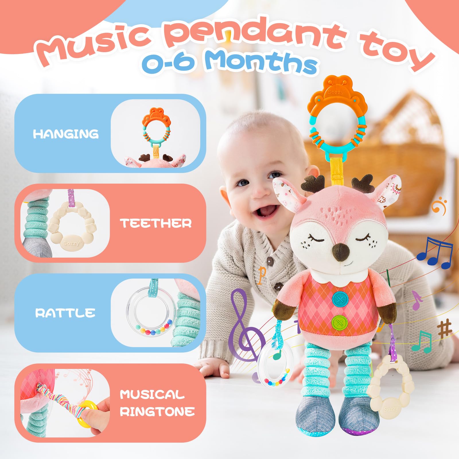Cute Rattles Cute Rattle For Baby Girl Cute Little Baby Girl With Rattle Isolated