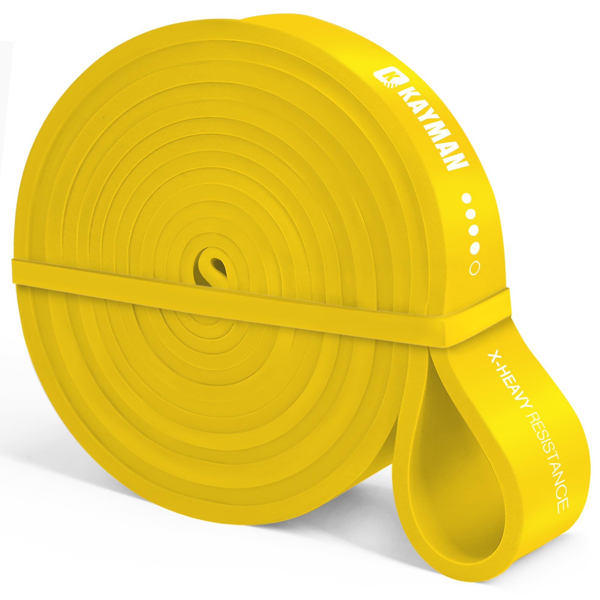 Kayman -Long Resistance Band -40-80lbs(YELLOW) with Door Anchor & Carry Bag – Perfect for Pull-Ups, Yoga, Calisthenics, Strength Training, Stretching, Home Workouts, and Full-Body Fitness Exercises