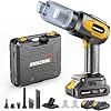 sunzone Handheld Car Vacuum Cleaner, Cordless Vacuum Cleaner with 20KPa Powerful Suction and Blower, Portable Hand Held Vacuum with Multi-Nozzles for Car, Home, Office, Pet Yellow