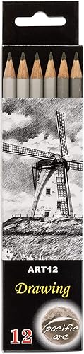 Pacific Arc Lápices de dibujo de grafito premium para artistas, 3B - Lápices profesionales para dibujo, dibujo, bocetos y sombreado, 12 unidades -