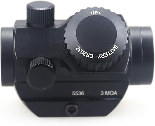 Vista 55 de PINTY Vista de punto rojo con punto rojo/verde y múltiples retículas, para riel Picatinny, pistola, rifle (combo láser opcional)