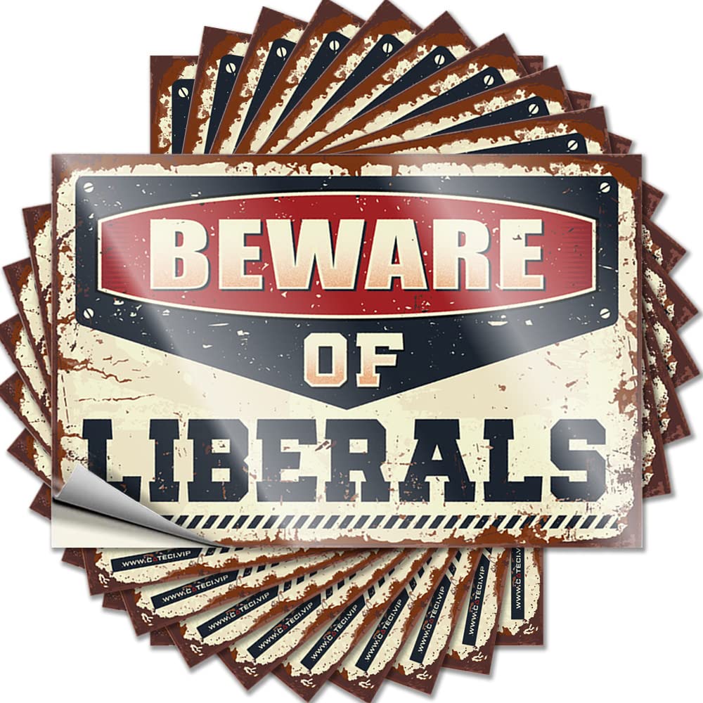 Bumper Camping Decor for Camper Vinyl Sticker | Beware of Liberals Custom for Coffee Use(6X9CM)