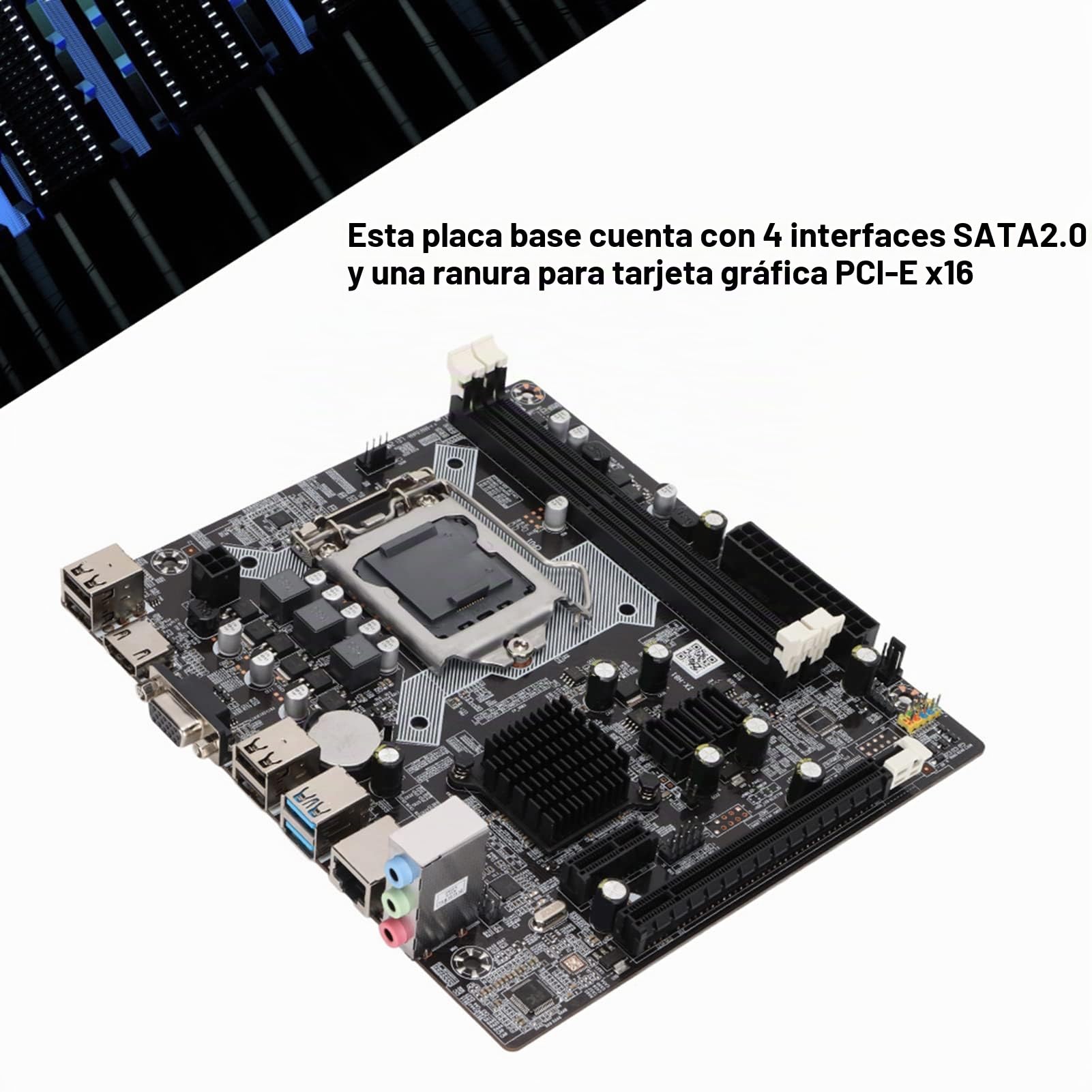 Placa Base H81 LAG1150 DDR3, para Intel Core Cuatro Generaciones, Chip Integrado Tarjeta de Sonido/Tarjeta de Red / 2xDDR3 /PCIE 3.0/ USB2.0 / 4xSATA2.0 / VGA+HDMI