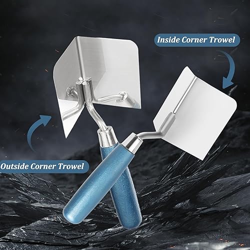 Miniatura 3 de DAJAVE Juego de 2 herramientas de esquina para paneles de yeso, cuchillo de esquinas exteriores de 3 pulgadas y cuchillo interior, con mango de