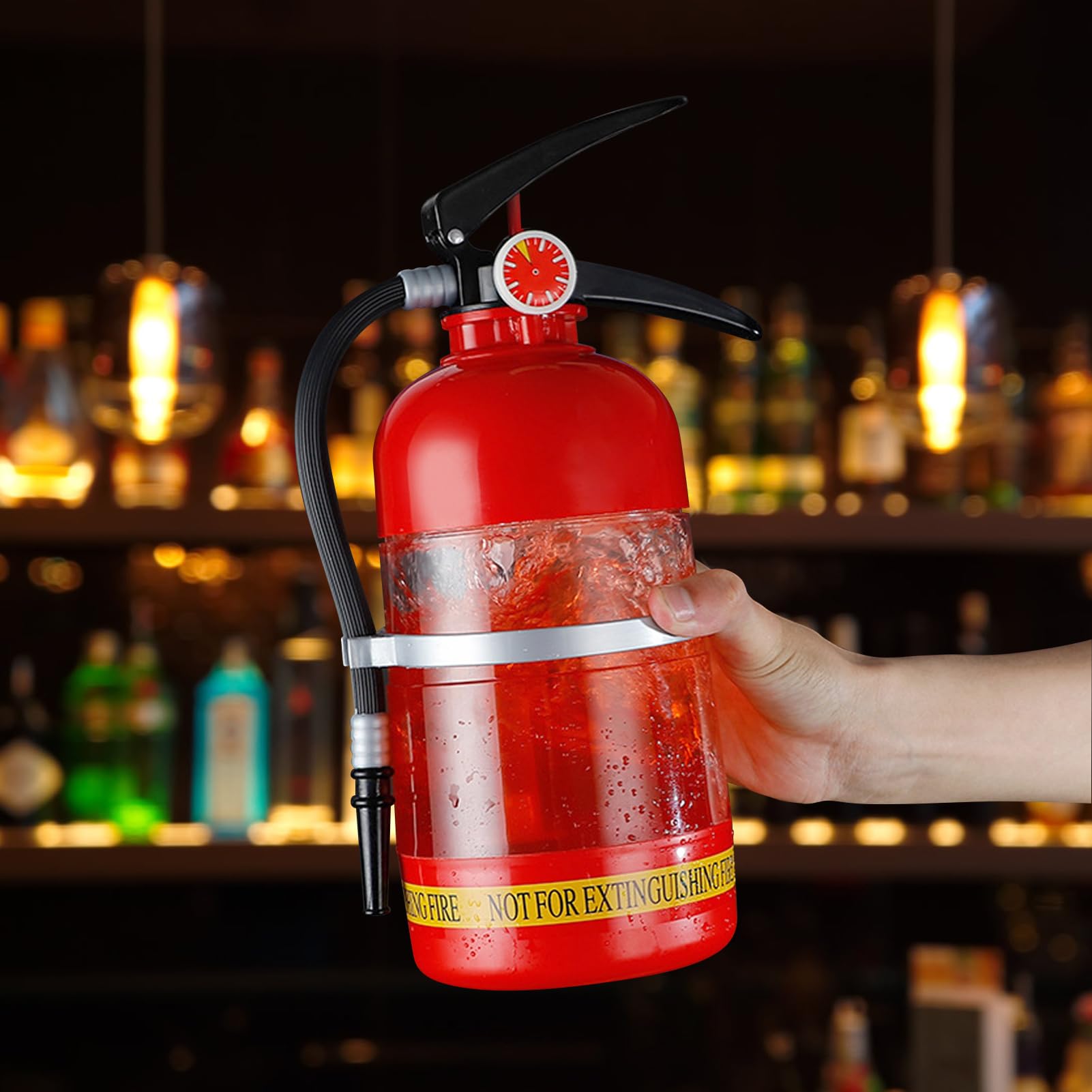 Alkoholspender 2L, Tragbar Bierspender Getränkespender für Wein Bier Cocktail Likör Whiskey, Weinausgießer mit Pumpe