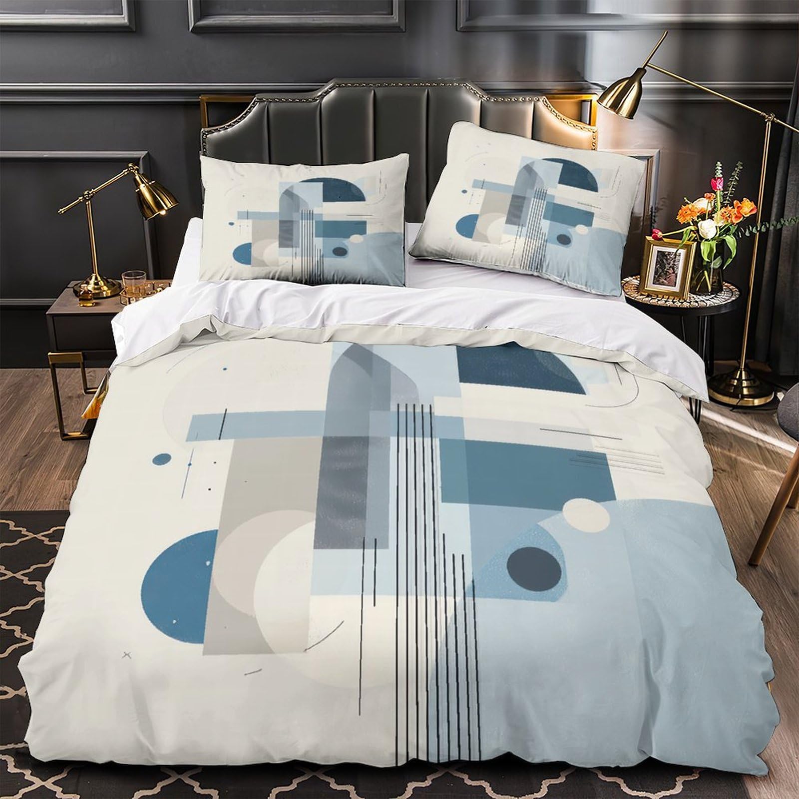 Linge de lit ultra doux effet 3D minimaliste de qualité supérieure