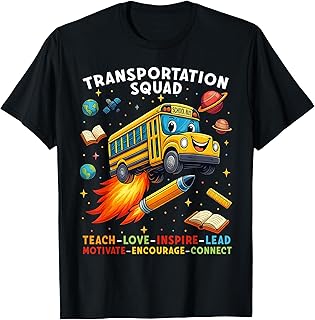 Transportation Squad Funny School Bus Driver Back to School T-Shirt