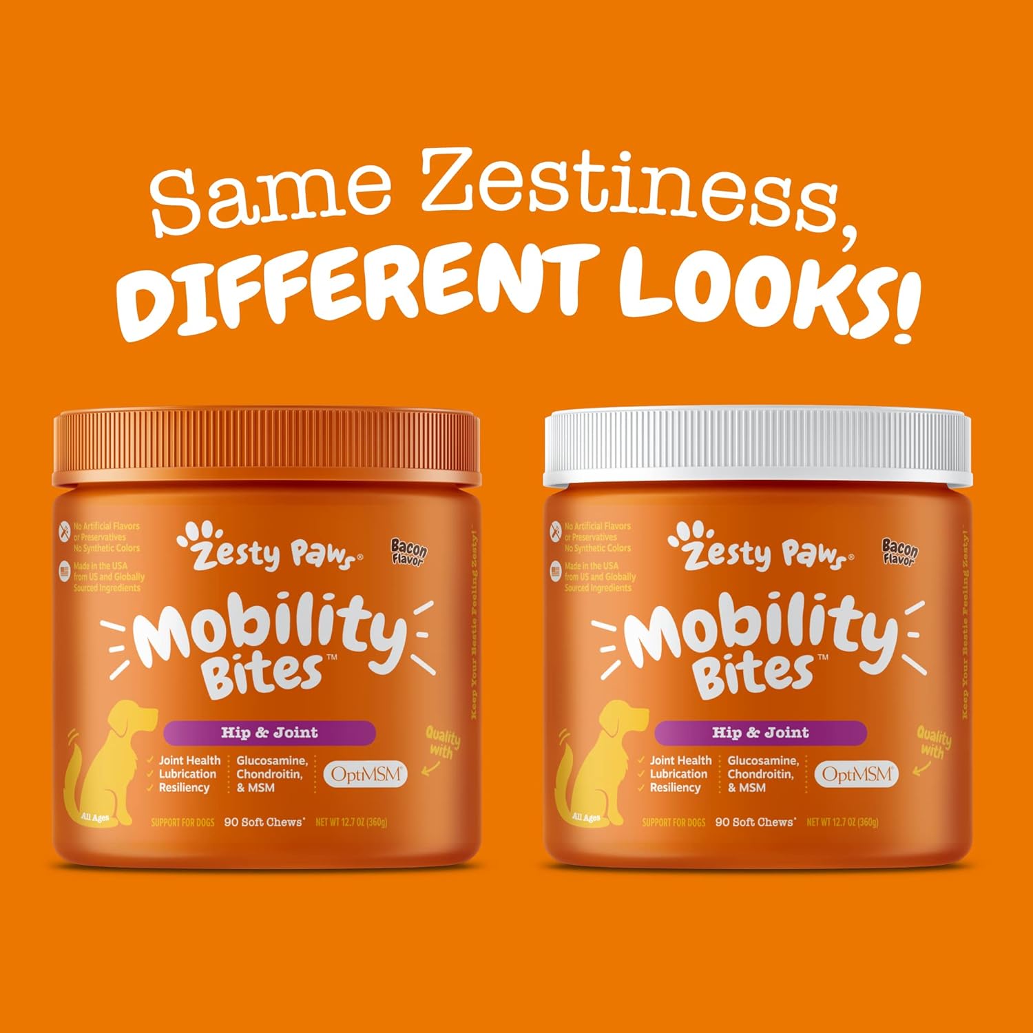 Zesty Paws Glucosamine for Dogs - Hip & Joint Health Soft Chews with Chondroitin & MSM - Functional Dog Supplement for Pet Mobility Support with Kelp + Vitamins C and E for Hips & Joints : Pet Supplies