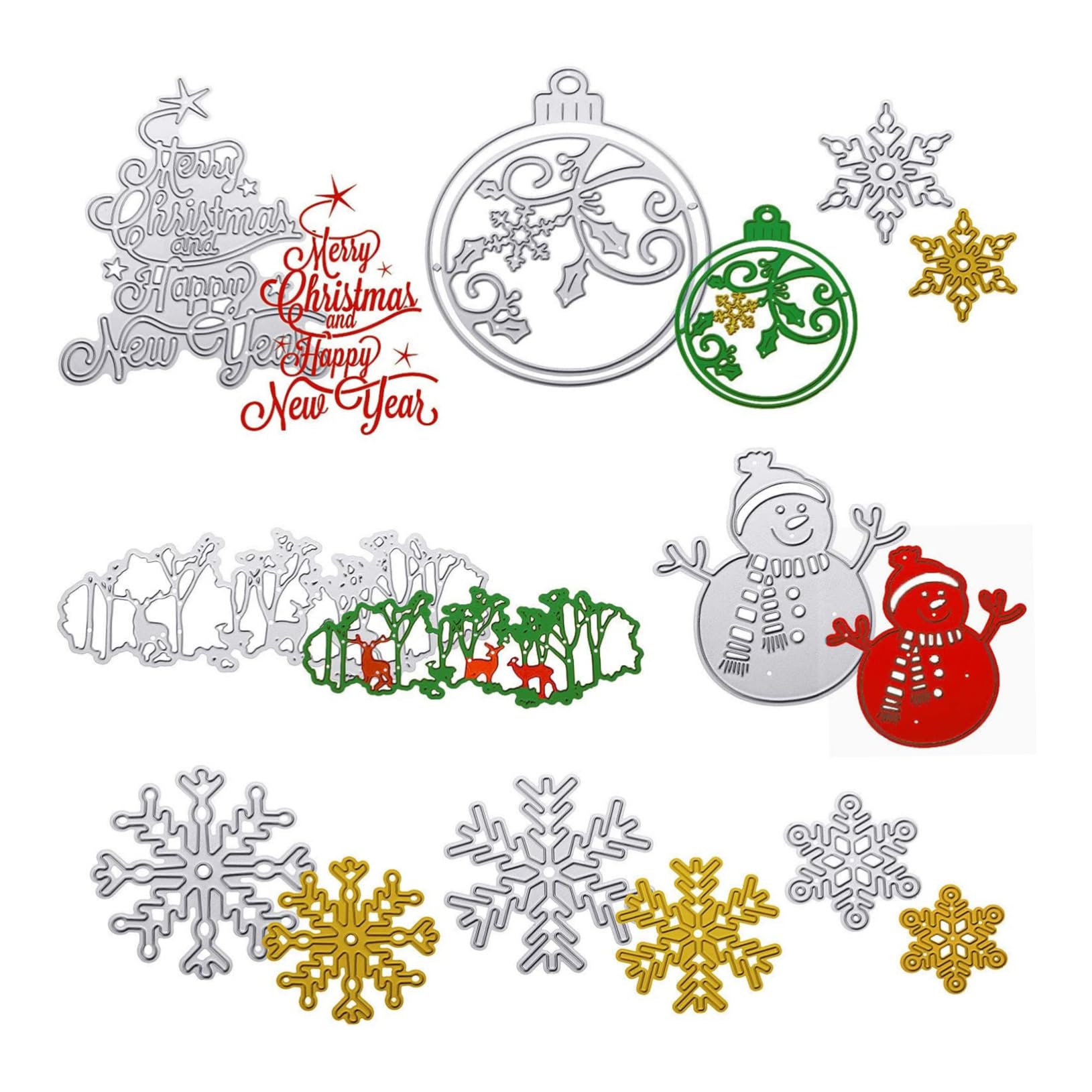 NUOBESTY 24 Piezas Navidad morir diver light scrapbooking muere para navidad pueblo troquelado troqueles de de metal plantillas troqueles de para navidad en modelo moho