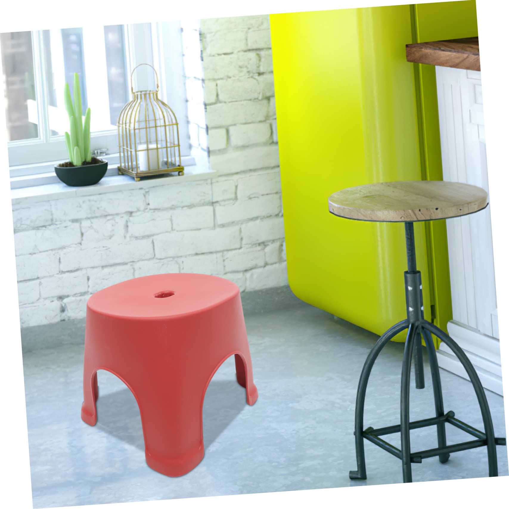 KICHOUSE Non-Slip Small Stool Multi-Purpose Step Stool for Kitchen Bathroom Dorm Home Use