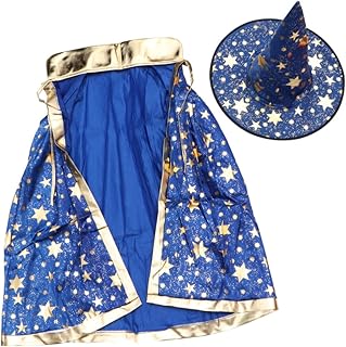 Abaodam Conjunto De Duas Peças Trajes De Bruxa De Lugar Infantil Roupas Para Meninas Tamanho Único Chapéus De Halloween De Mago Capa Bruxa Manto Com Chapéu Roupas De