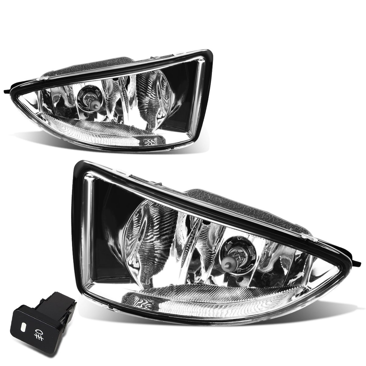 DNA MOTORING Fl-Ztl-183-Ch Fog Light W/Switch [For 04-05 Honda Civic Sedan/Coupe]