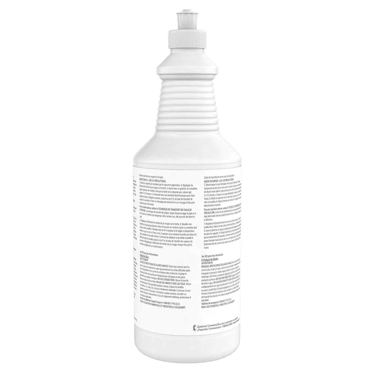 Diversey 95002540 Red Juice Stain Remover, Removes Wine, Fruit Punch, Soft Drinks, Grease, Mustard & More from Carpet, Ready-to-Use, 32-Ounce