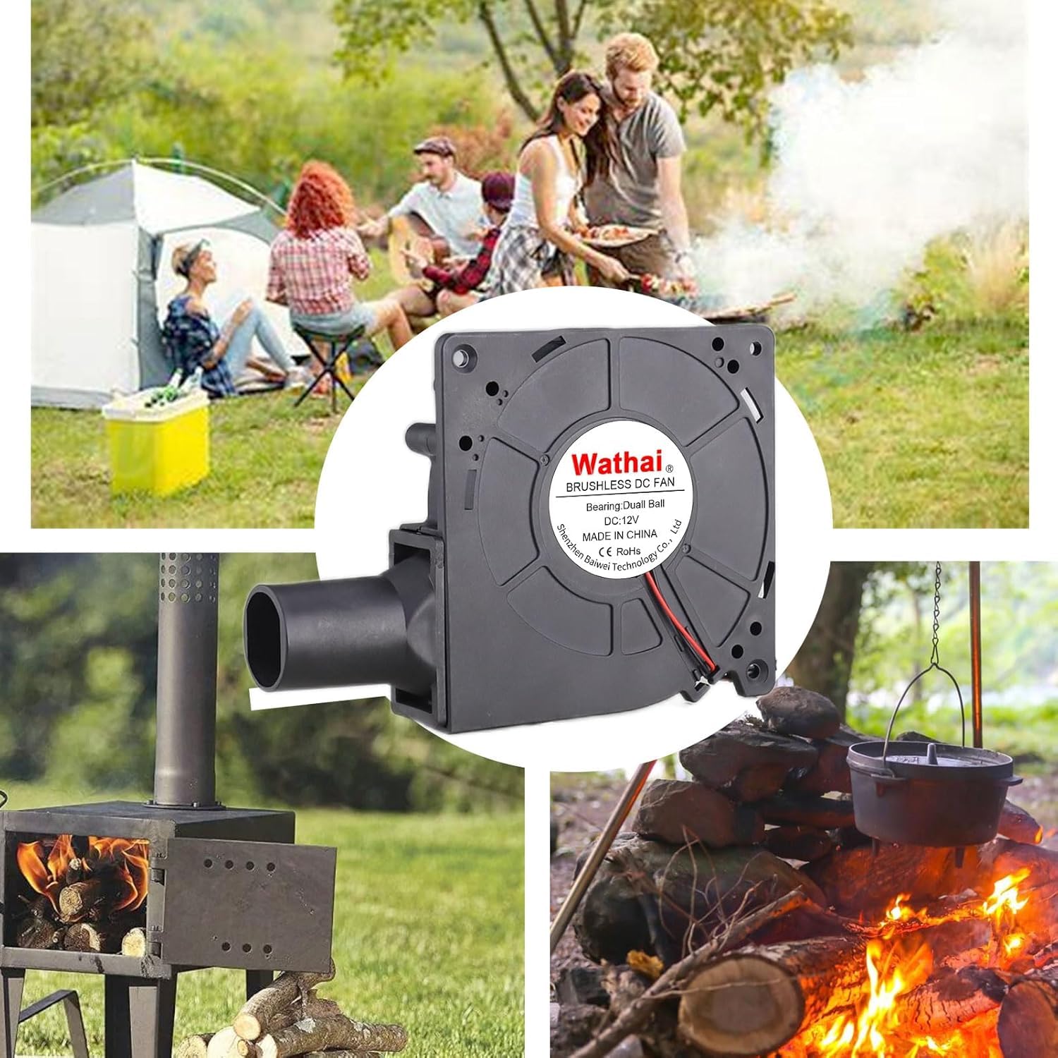 Wathai Radiallüfter 230v Gebläse Lüfter 120mm Turbinen 230v Drehzahlregler