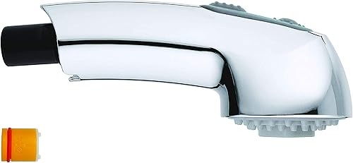 Varita de pulverización extraíble para grifos extraíbles Grohe, compatible con Grohe Part 46312IE046298IE0, cromo, fácil de instalar con juntas