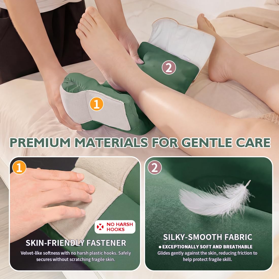 Protège-talon contre les points de pression, coussin de rehaussement de la cheville pour soulager les douleurs au talon et repose-pied, coussin de talon en mousse alvéolée pour personnes âgées